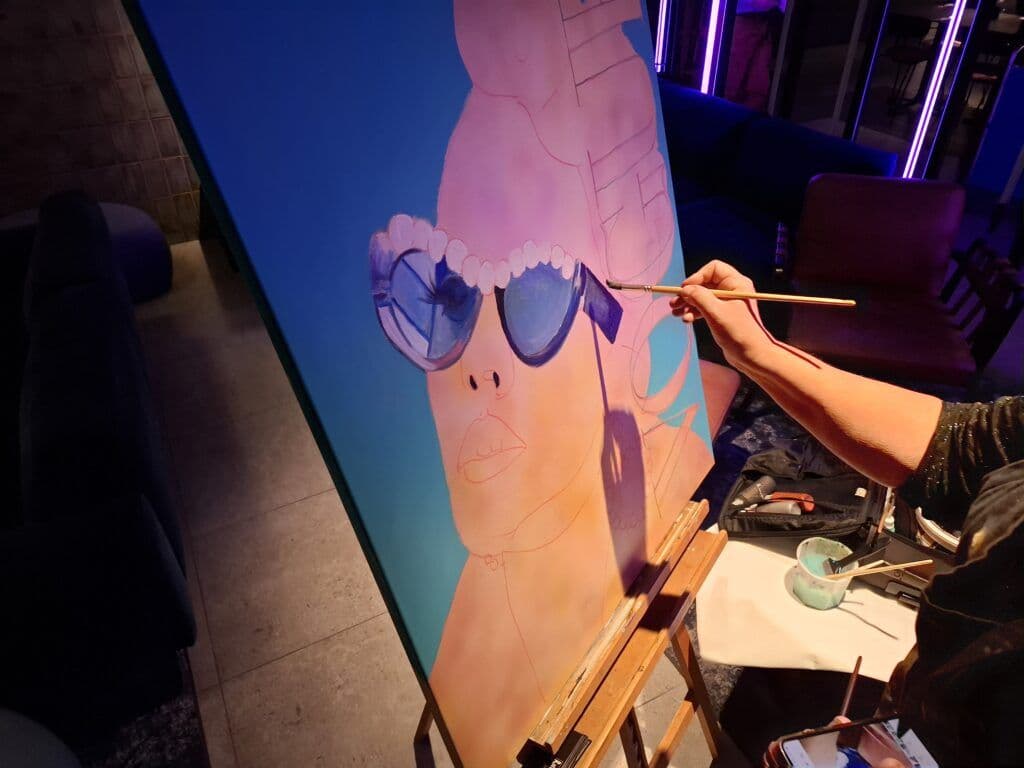 Live Painting met Mia Van der Moolen @Jaz in the City Vienna