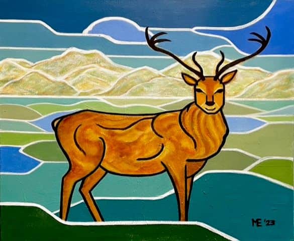 Hert in berglandschap