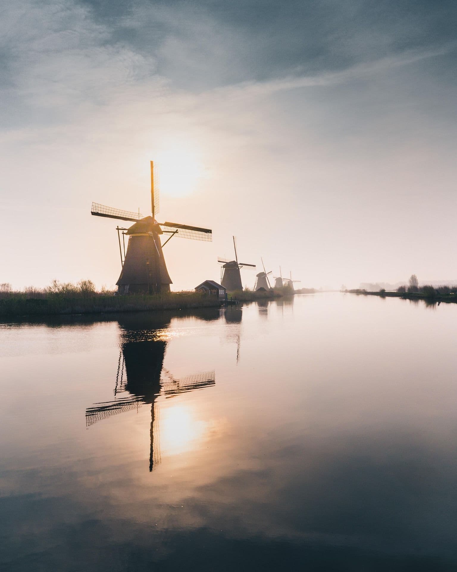 Molenlandschap in de polder